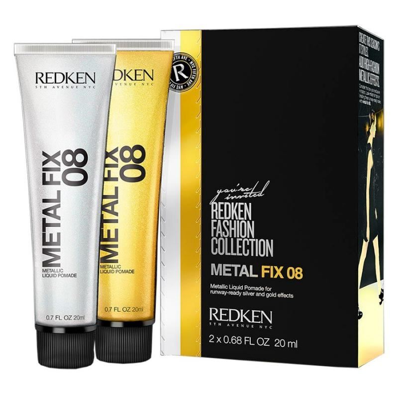 Redken Styling Redken Fashion Collection Metal Fix Металлизированные жидкие помады для супер модного стайлинга - серебро и золото 