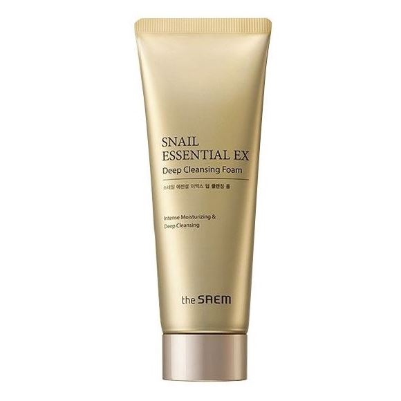 The Saem Snail Snail Essential EX Wrinkle Solution Deep Cleansing Foam Пенка для умывания 