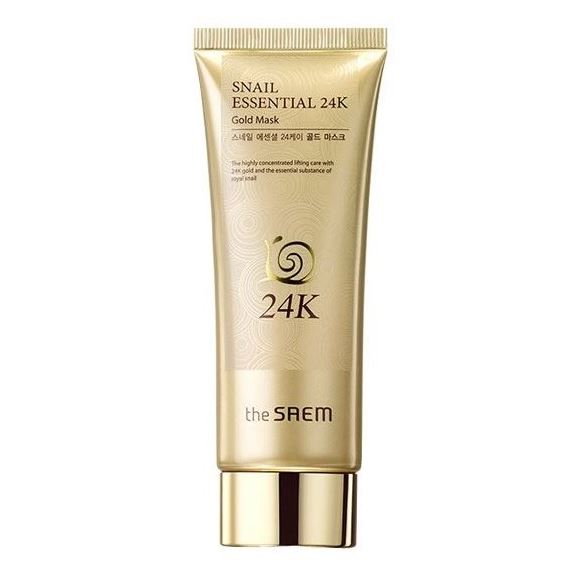 The Saem Snail Snail Essential EX 24K Gold Mask Маска для лица улиточная с золотом 