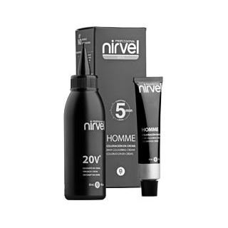 Nirvel Professional Coloring and Blonding Homme Hair Colouring Cream Краситель для мужчин: краситель, оксид, перчатки