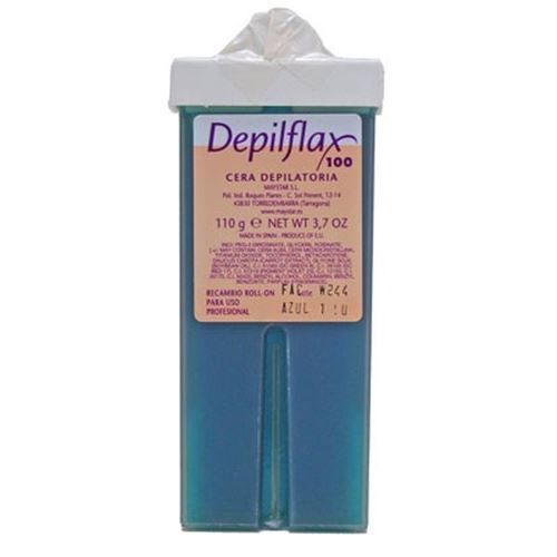 Depilflax Waxes Wax Roll-On Cartridge Blue Azulen Теплый воск для депиляции в картридже с Азуленом, прозрачный для чувствительной кожи