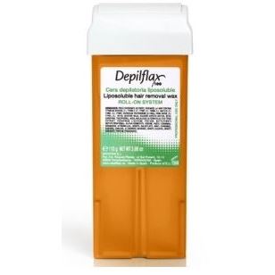 Depilflax Waxes Wax Roll-On Cartridge Carrot Теплый воск для депиляции в картридже Морковь, плотный для загорелой кожи, защищает от внешних воздействий