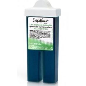 Depilflax Waxes Wax Roll-On Cartridge Azul Facial Теплый воск для депиляции узкий ролик с Азуленом, для лица, прозрачный 