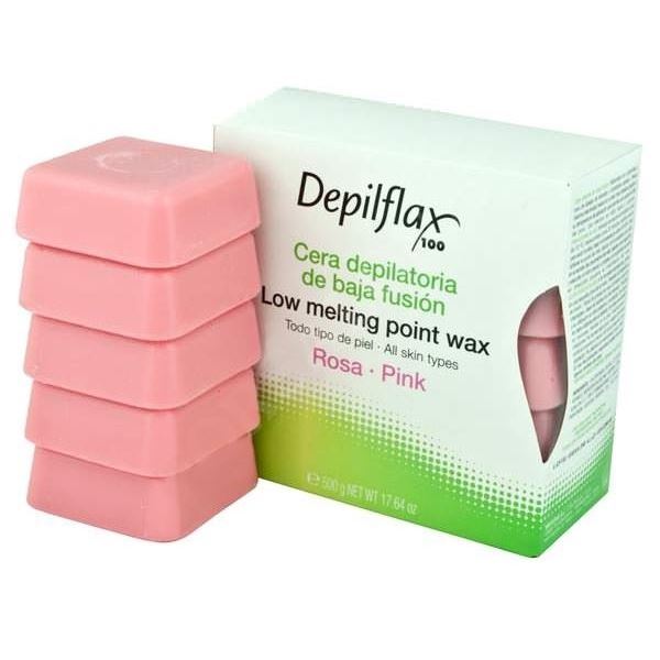 Depilflax Waxes Hot Wax Rosa Воск горячий Роза плотный для чувствительной кожи