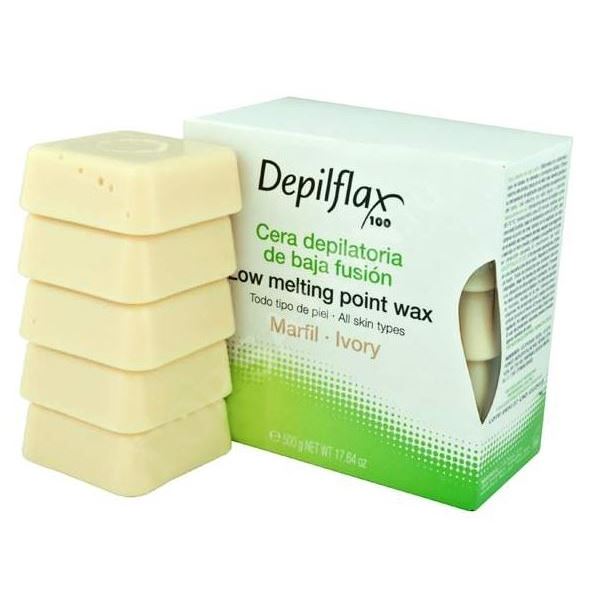 Depilflax Waxes Hot Wax Ivory  Воск горячий Слоновая кость плотный для любого типа кожи, с тальком