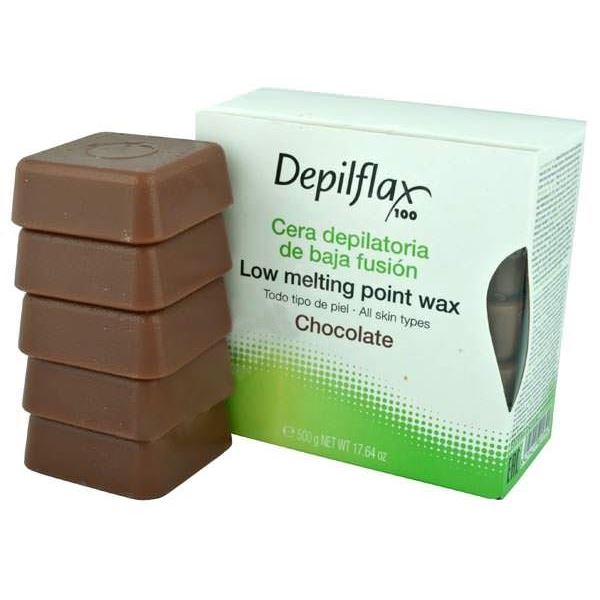 Depilflax Waxes Hot Wax Chocolate Воск горячий Шоколад плотный для сухой кожи