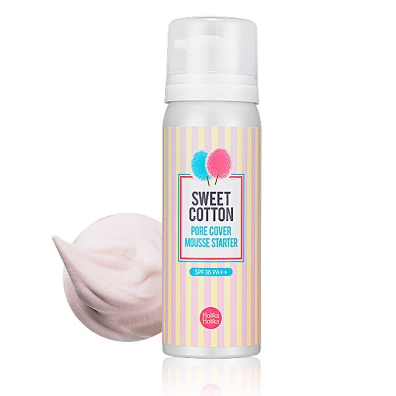 Holika Holika Make Up Sweet Cotton Pore Cover Mousse Starter Матирующая база-мусс под макияж