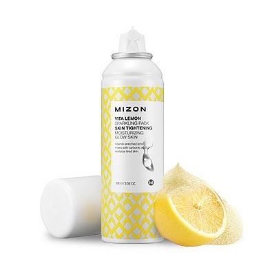 Mizon Face Care Vita Lemon Sparkling Pack Маска мусс витаминизированная с лимоном для тусклой пигментированной кожи лица