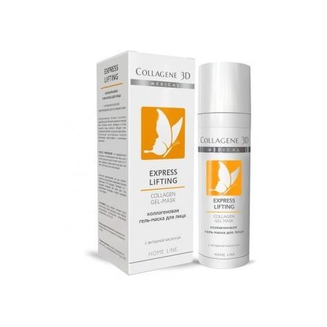 Medical Collagene 3D Коллагеновые гель-маски Collagen Gel-Mask Express Lifting с янтарной кислотой Гель-маска EXPRESS LIFTING с янтарной кислотой коллагеновая для лица