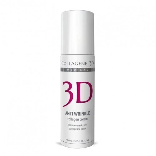 Medical Collagene 3D Профессионалам Anti Wrinkle Collagen Cream Крем для лица с плацентолью, коррекция возрастных изменений для зрелой кожи