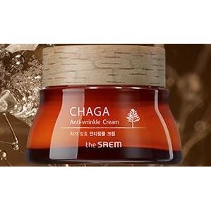 The Saem CHAGA Chaga Anti-Wrinkle Cream  Крем для лица антивозрастной с экстрактом чаги от морщин
