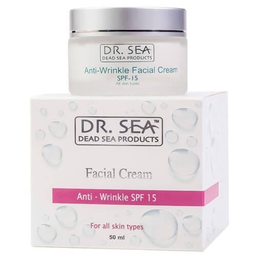 Dr. Sea Для лица Anti-Wrinkle Facial Cream SPF-15 Крем для лица против морщин SPF 15