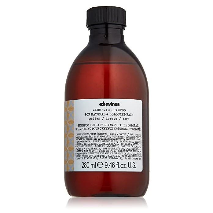 Davines Alchemic Shampoo For Natural And Coloured Hair. Golden Шампунь АЛХИМИК для натуральных и окрашенных волос Золотой