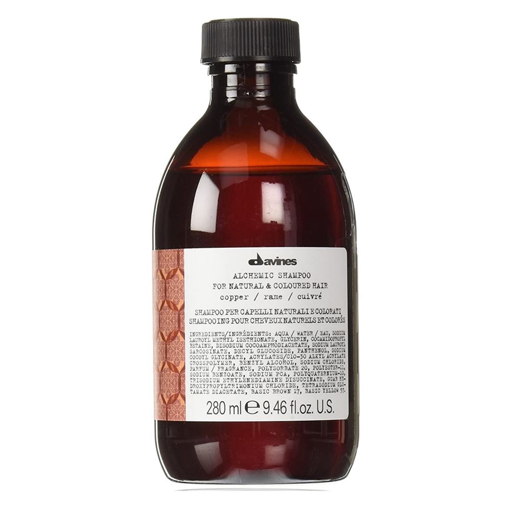Davines Alchemic Shampoo For Natural And Coloured Hair. Cooper Шампунь АЛХИМИК для натуральных и окрашенных волос Медный