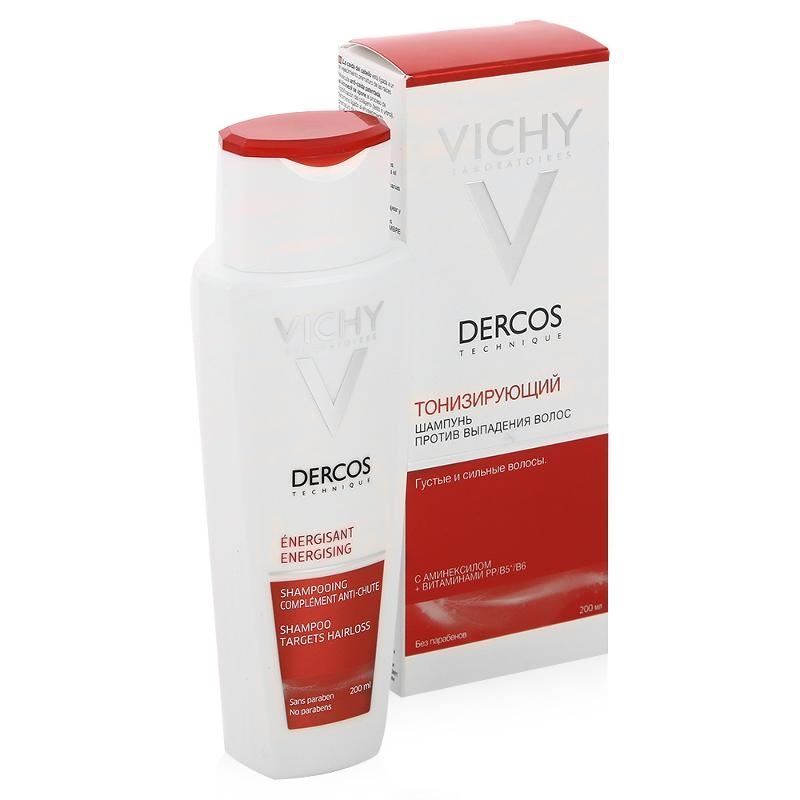 VICHY Dercos Шампунь тонизирующий с Аминекcилом® Тонизирующий шампунь с Аминекcилом® против выпадения волос