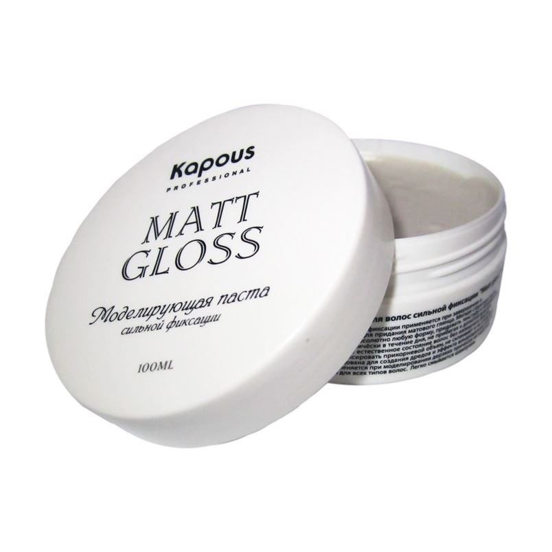 Kapous Professional Smooth and Curly Mat Gloss Моделирующая паста для волос сильной фиксации