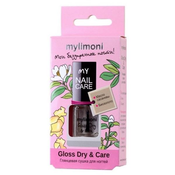 Limoni Make Up MyLimoni Gloss Dry & Care  Глянцевое средство для маникюра с сушащим эффектом