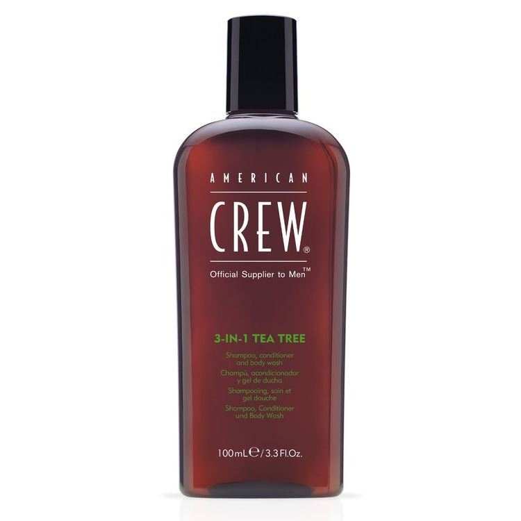 American Crew Hair and Body Care Tea Tree 3-in-1 Средство для волос 3 в 1 Чайное дерево: Шампунь, Кондиционер, Гель для тела 