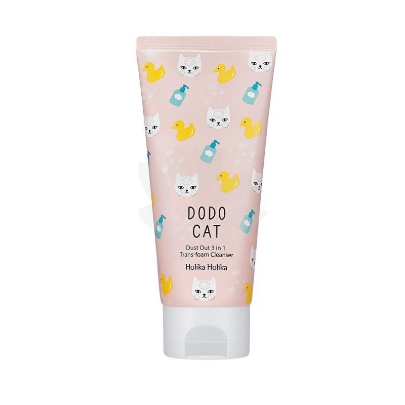 Holika Holika Cleansing Dust Out DoDo Cat 3-in-1 Trans Foam Cleanser Очищающее мыло 3 в 1 из серии Додо Кэт