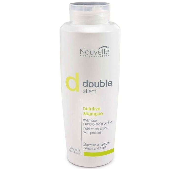 Nouvelle Double Effect  Double Effect Nutritive Shampoo Шампунь для поврежденных волос с гидролизированным кератином и экстрактом хмеля
