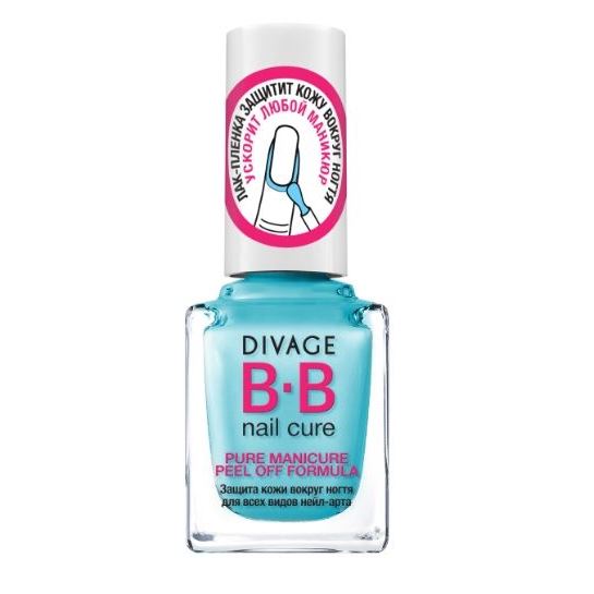 Divage Nail Care BB Pure Manicure Peel Off Formula Средство для защиты кожи вокруг ногтя для всех видов нейл-арта