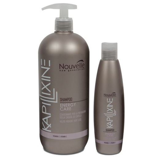 Nouvelle Kapillixine  Energy Care Shampoo Шампунь против выпадения  и для стимуляции роста волос с экстрактом красного женьшеня