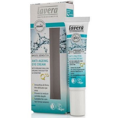 Lavera Basis Sensitiv  Anty-Ageing Eye Cream Q10 БИО крем для контура глаз Q10 против морщин