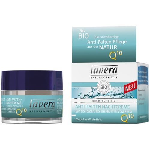 Lavera Basis Sensitiv  Anti-Ageing Night Cream Q10 БИО крем ночной против морщин с коэнзимом Q10