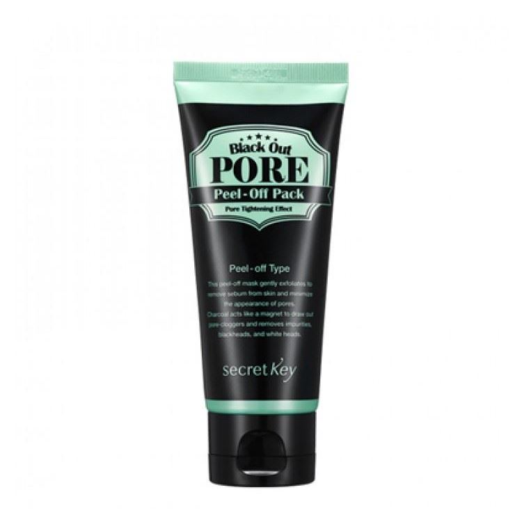 Secret Key Cleansing Black Out Pore Peel-Off Pack Маска-пленка для лица очищающая и сужающая поры