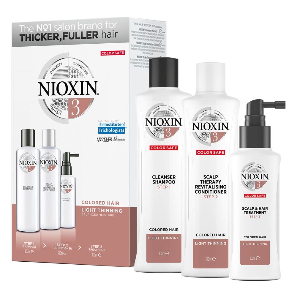 Nioxin Система 3 Hair System 3 Kit Набор Система 3 - Шампунь, Кондиционер, Маска для окрашенных волос с тенденцией к истончению