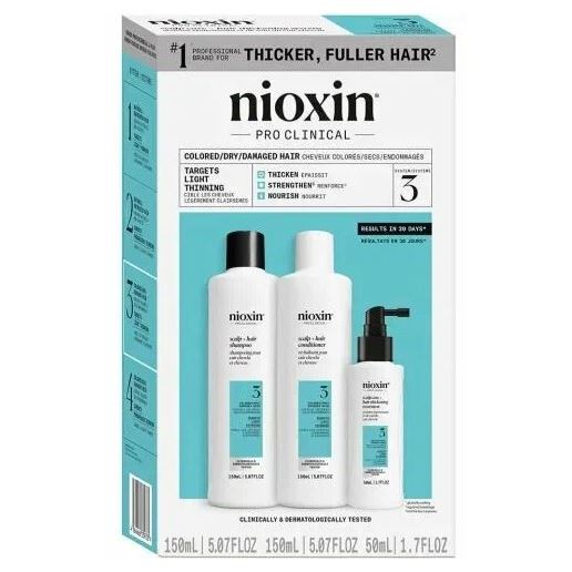 Nioxin Система 3 Hair System 3 Kit Набор Система 3 - Шампунь, Кондиционер, Маска для окрашенных волос с тенденцией к истончению