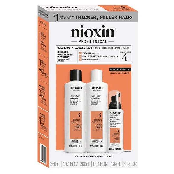 Nioxin Система 4 Hair System Kit 4 XXL Набор Система 4 XXL-формат - Шампунь, Кондиционер, Маска для ухода за тонкими, химически обработанными волосами (окрашенными); (заметно редеющими)