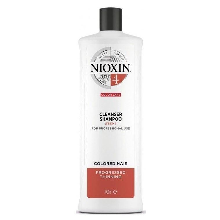 Nioxin Система 4 Cleanser Shampoo 4 Очищающий шампунь Система 4 для ухода за тонкими, химически обработанными волосами (окрашенными); (заметно редеющими)