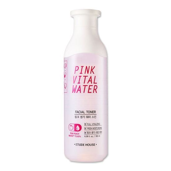 Etude House Face Care Pink Vital Water Toner Тонер для лица с экстрактом персика