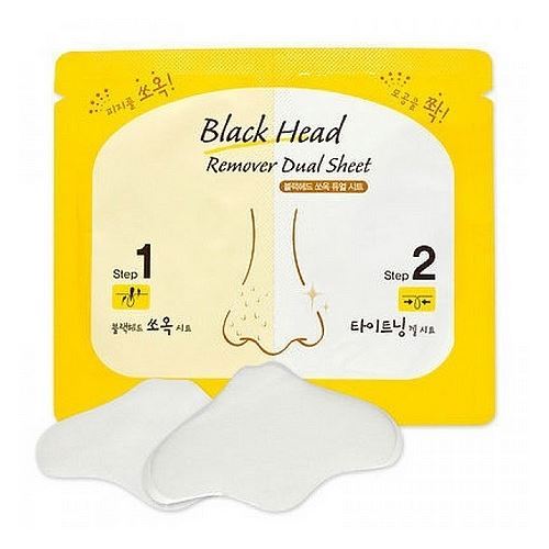 Etude House Face Care Black Head Remover Dual Sheet Комплекс по очищению пор носа