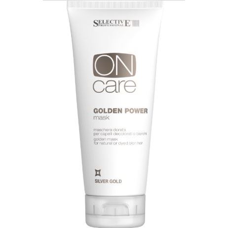 Selective Professional ONcare TECH Golden Power Mask Золотистая маска для натуральных или окрашенных волос теплых светлых тонов