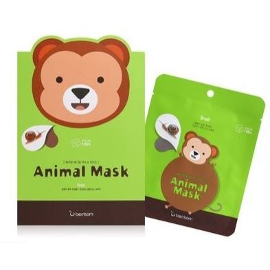 Berrisom Face Care Animal Mask Series - Monkey Тканевая маска с муцином улитки 