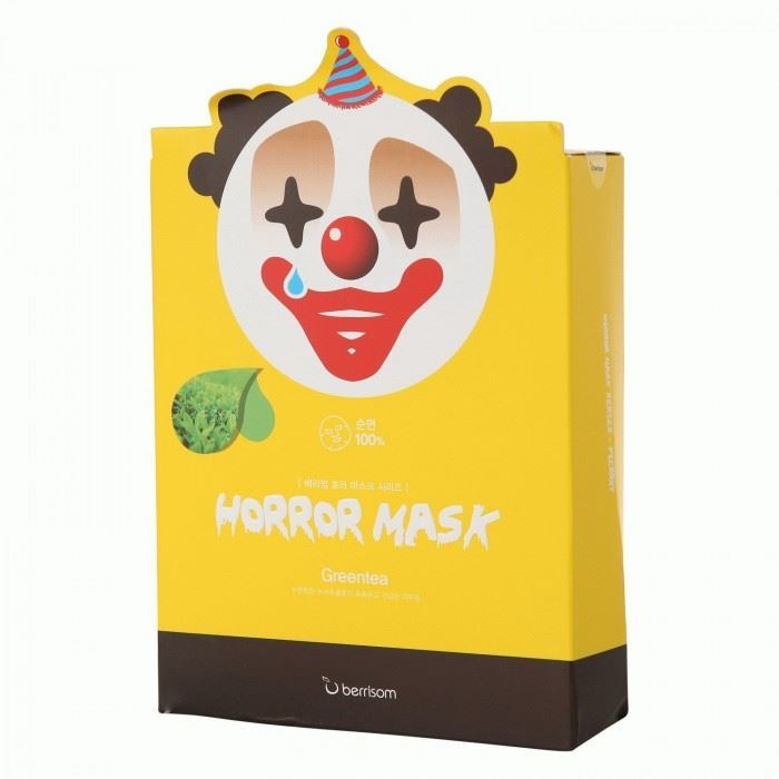 Berrisom Face Care Horror Mask Series - Pierrot Маска тканевая с экстрактом зеленого чая 