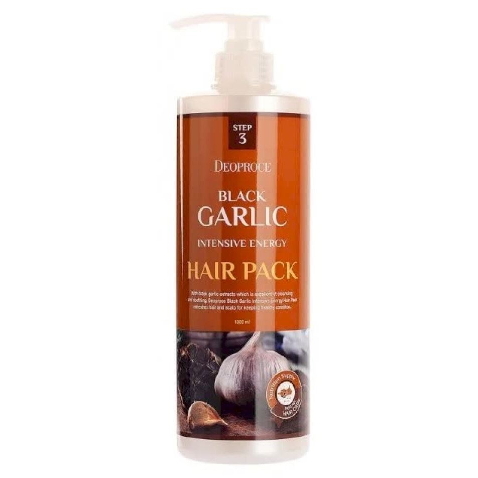 Deoproce Hair Care Black Garlic Intensive Energy Hair Pack  Маска для волос с экстрактом черного чеснока 
