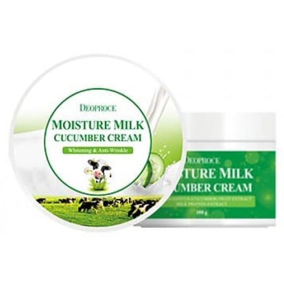 Deoproce Creams  Moisture Milk Cucumber Cream Крем для лица увлажняющий с экстрактом огурца