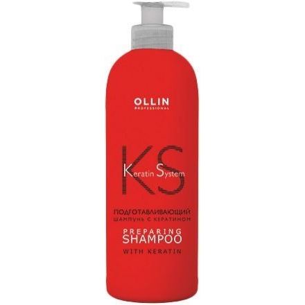 Ollin Professional Keratin System Preparing Shampoo Подготавливающий шампунь с кератином