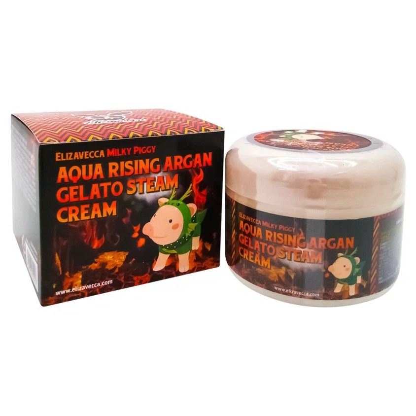Elizavecca Milky Piggy Aqua Rising Argan Gelato Steam Cream  Увлажняющий паровой  крем на основе арганового масла