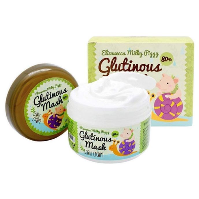 Elizavecca Milky Piggy Glutinous Mask 80% Snail Cream Ночная крем-маска с муцином улитки