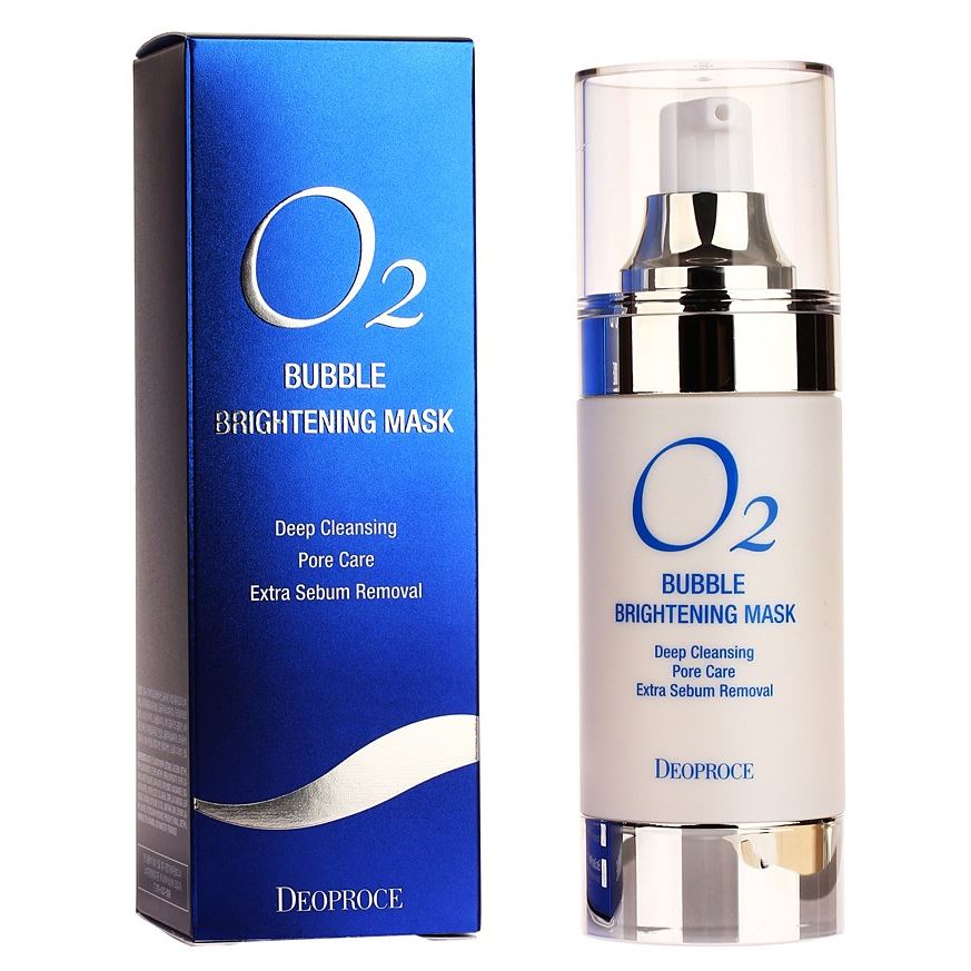 Deoproce Natural Skin O2 Bubble Brightening Mask Осветляющая кислородная маска