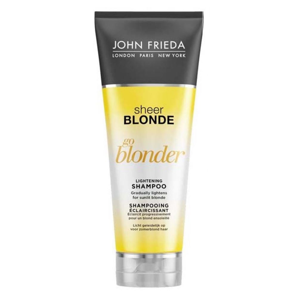 John Frieda Sheer Blonde  Go Blonder Lightening Shampoo Шампунь осветляющий для натуральных, мелированных и окрашенных волос