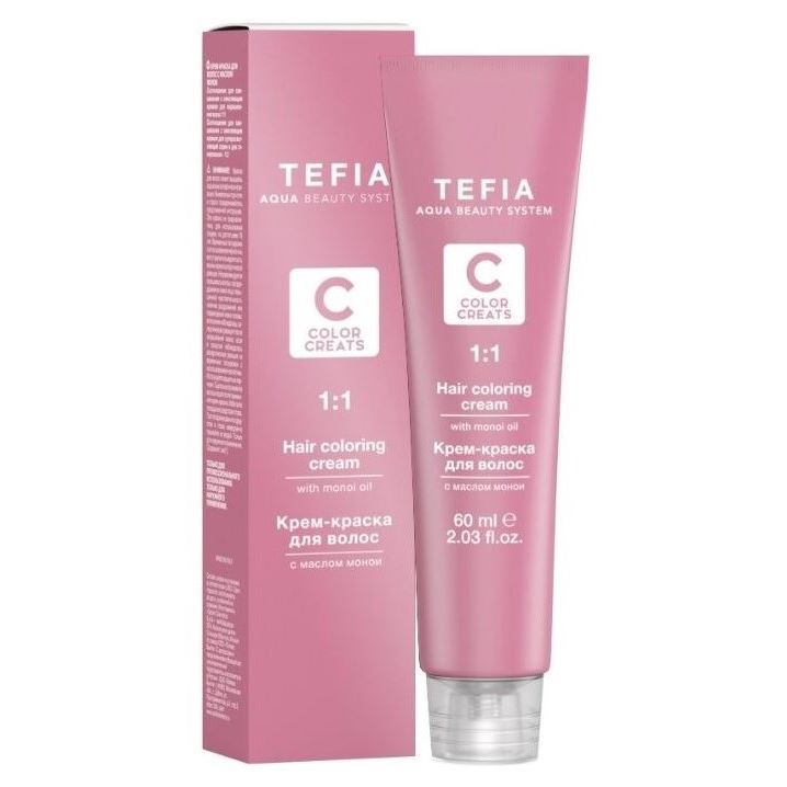 Tefia Color Creats Hair Coloring Cream With Monoi Oil Color Creats Крем-краска для волос с маслом монои Color Creats