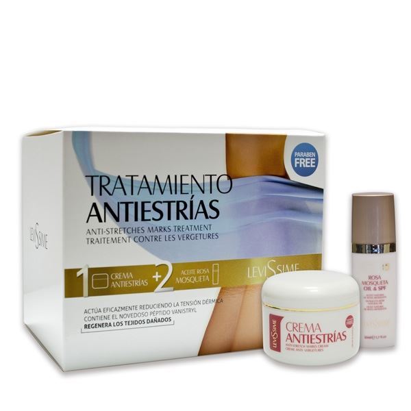 Levissime Alginate Mask Anty Strecht Marks Control Cream & Rosa Mosqueta Oil Pack Набор от растяжек
