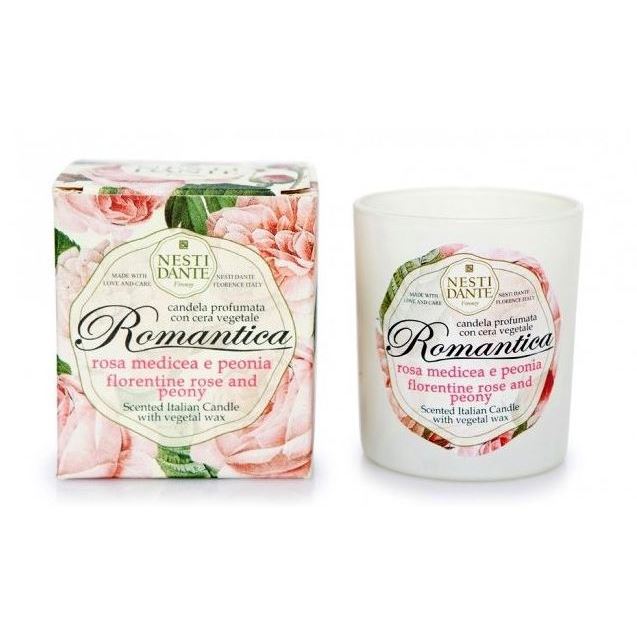 Nesti Dante Soap Свеча Romantica Роза и Пион Ароматизированная свеча Флорентийская Роза и Пион