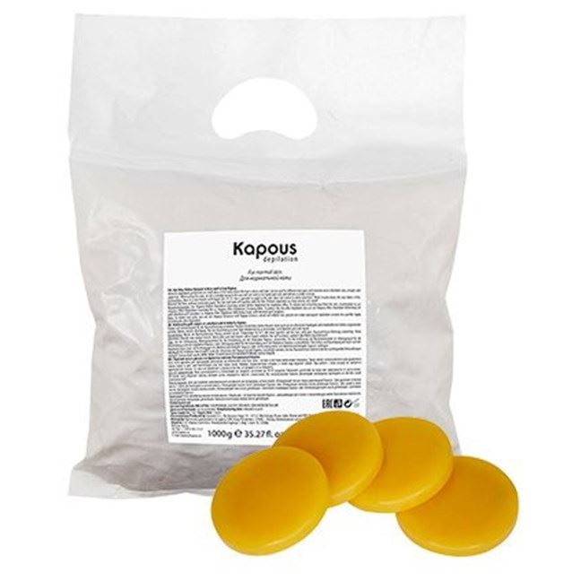 Kapous Professional Depilation Elastic Wax Yellow Эластичный воск желтый Натуральный в дисках