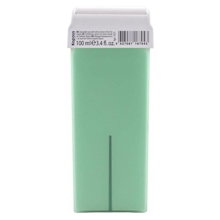 Kapous Professional Depilation Воск в кассетах с экстрактом Чайного дерева Жирорастворимый воск с экстрактом Чайного дерева с широким роликом